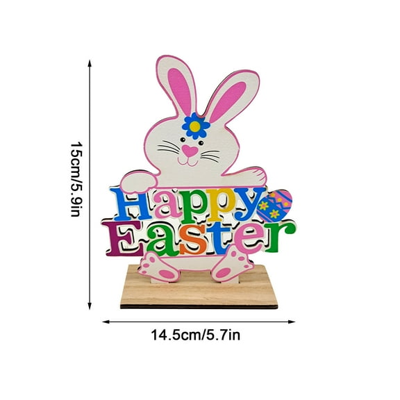 Chmadoxn Easter Decorations 2022 Easter Decorations Easter Wood Printing Decorations Easter Atmosphere Layout Easter Basket Stuffers,Easter Ornaments for Home Outdoors Indoors