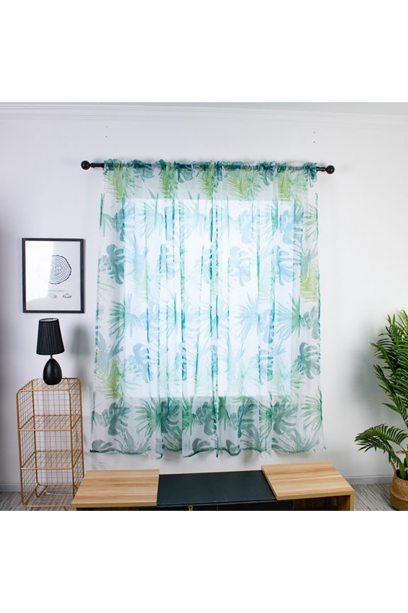 Embroidered Soft Decorative Sheer Voile Light Filtering Grommet Window Treatment Curtain Drapery Panels for Bedroom & Living Room - Set of 2 Panels