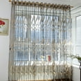 thumbnail image 1 of Bouanq Embroidered White Sheer Curtains for Living Room Voile Embroidery Birds and Leaf Window Curtain for Bedroom Drapes 200cm x 100cm Rod Pocket 1 Panel, 1 of 7