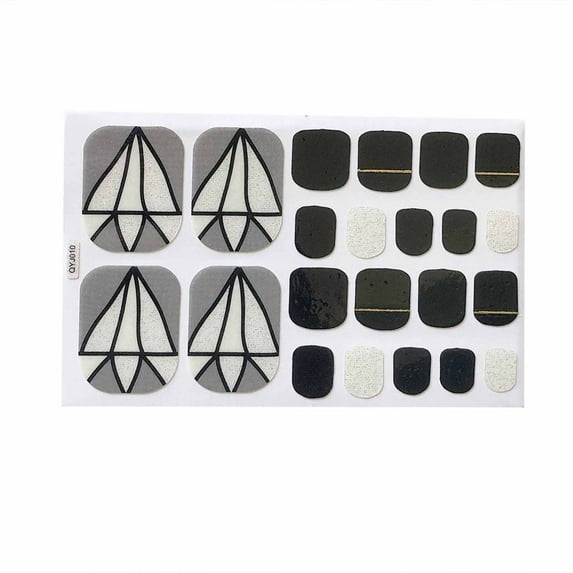 Bouanq Fake Nails Toe Nail Stickers Toe Nail Stickers Bronzing Imitation Diamond Nail Stickers Press On Nails,Nail Stickers