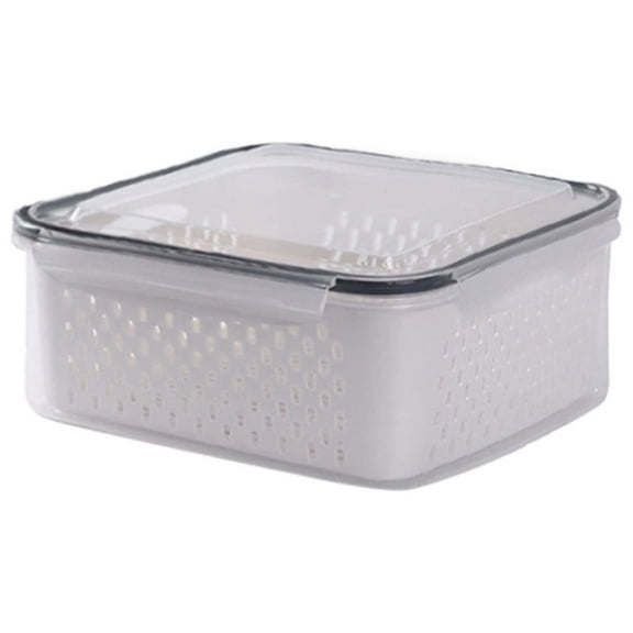 Bouanq Fruit Storage Containers for Fridge, Vegetable Container Produce Saver with Drain Colanders + Lids, Berry Containers Salad Lettuce Food Fresh Keeper for Refrigerator Organizer