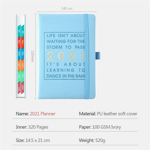 Bouanq Gel Pens, Colored Pencils 2023 A5 Week To View Notepad Diary Hardback Cover Fashion Design Planner Cute Pens Paint Brushes
