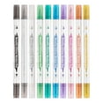 thumbnail image 1 of Bouanq Gel Pens, Colored Pencils Double-headed Pearlescent Metal Pen Soft-head Paint Pen Student DIY Album Black Cardboard Special Pen Flash Pen 5ml Cute Pens Paint Brushes, 1 of 9