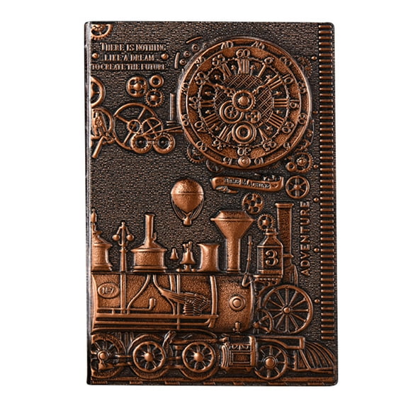 Bouanq Gel Pens, Colored Pencils Handmade Hardcover Notebook European Embossed Retro Notepad A5 Diary Cute Pens Paint Brushes