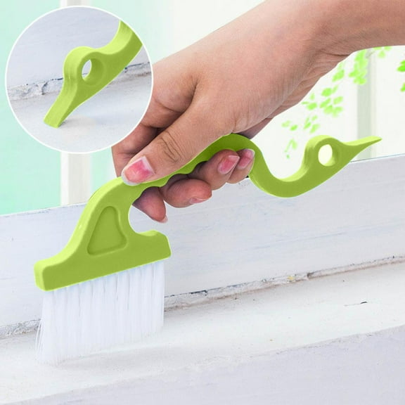 Bouanq Hand-held Groove Gap Cleaning Tools Window Track Cleaning Brushes Window Track Cleaning Brushes for Window Air Conditioning Kitchen Cleaning Tools Kit