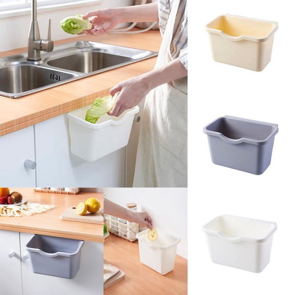 Bouanq Home & Table Linens Kitchen Cabinet Door Hanging Trash Garbage Bin Can Rubbish Container Usful Tools on Clearance