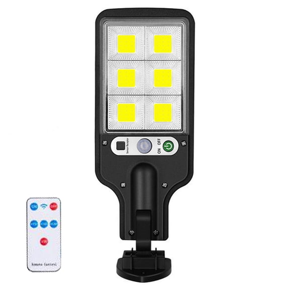 Bouanq Led Solar Street Lights Outdoor,Led Remote Control Solar Parking Lot Lights Wireless Ip65 Motion Sensor Solar Security Wall Light with 3 Modes for Garden, Street, Deck, Yard, Garage, Patio