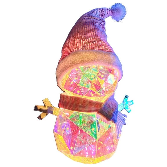 Chmadoxn Lighted Christmas Table Decorations, LED Lighting Snowman Tabletop Figurine, Winter Xmas Decor for Home Indoor Kitchen Room Holiday Party