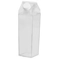 thumbnail image 1 of Bouanq Milk Carton Water Bottle Transparent Square Milk Bottle Portable Plastic Transparent Juice Bottle on Clearance, 1 of 1