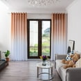 thumbnail image 1 of Bouanq Ombre Sheer Curtains 270cm x 100cm for Living Room Bedroom, Pink and White 2 Tone Reversible Gradient Voile Window Treatments, Faux Linen Rod Pocket Drapes, 1 of 7