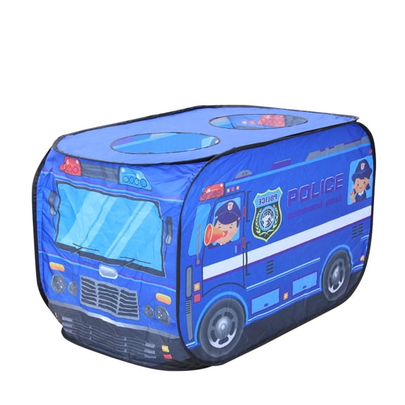 Chmadoxn Police Toy Car Up Play Tent for Kids with Policeman Costume, Kids Tent for Indoor & Outdoor