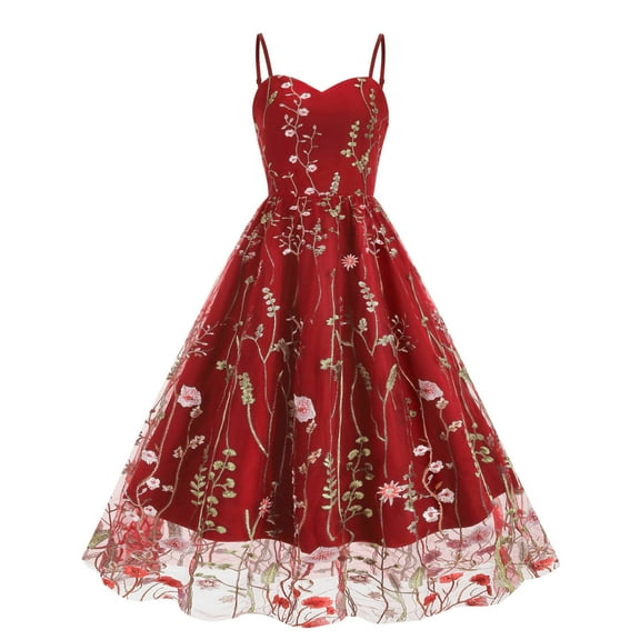 Bouanq Prom Dresses for Women Homecoming Dresses Puffy Sleeve Flower Embroidery Tulle Formal Gowns Dress For Wedding Party Graduation