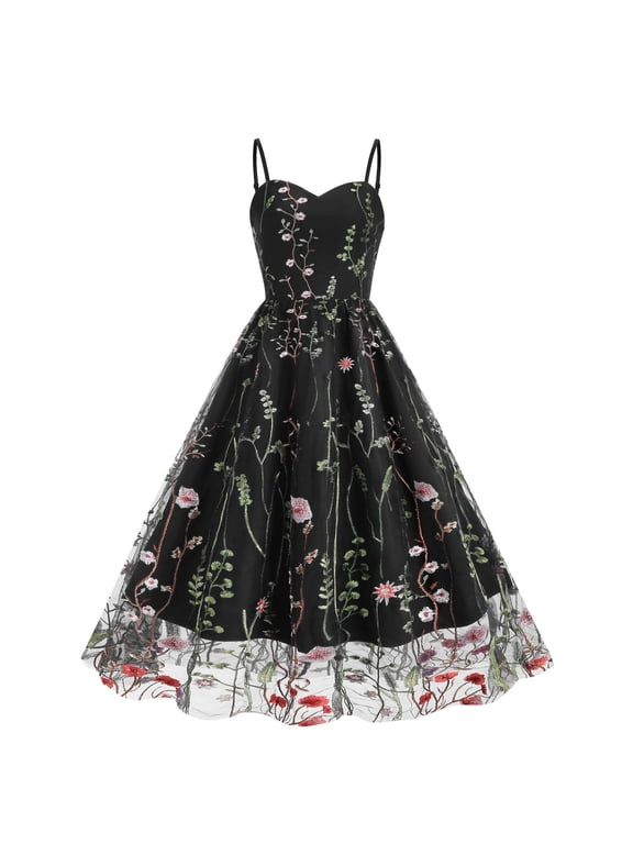 Prom Dresses for Women Homecoming Dresses Puffy Sleeve Flower Embroidery Tulle Formal Gowns Dress For Wedding Party Graduation