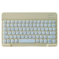 thumbnail image 1 of Bouanq School Supplies Smart Electronics Bluetooth Keyboard Color Backplane Keyboard Round Cap Keyboard Portable Mini BT Wireless Keyboard For Android Windows PC Tablet, 1 of 6