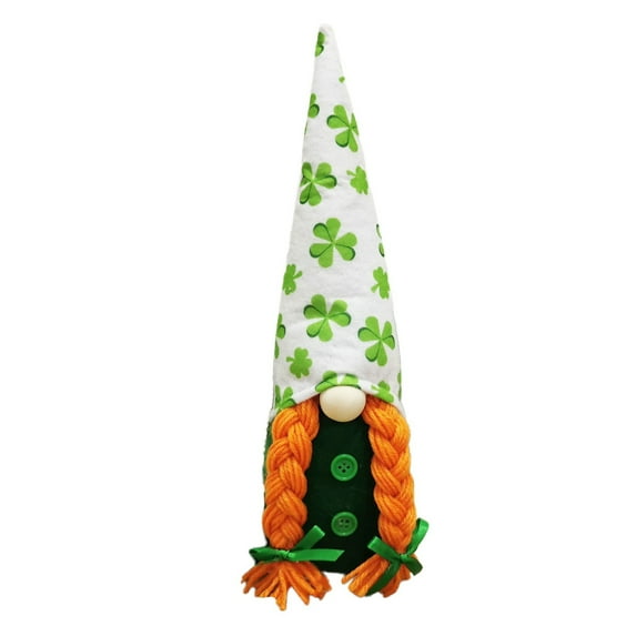 Bouanq Shamrocks Ornaments 2021 St. Patrick's Day Decorative Ornaments Irish Day Faceless Doll Ornaments St Patricks Day Decorations Irish Day Gifts