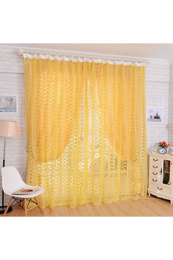 Shower Curtain Liner Sheer Curtains for Living Room Semi Sheer Floral Pattern Light Filter Curtains 78Inch Length Rod Pocket Window Drapes for Bedroom/Sliding Glass Door/Kitchen