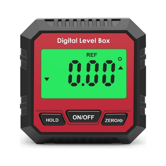 "Bouanq Smart Electronics Digital Angle Finder, Backlight LCD Digital Angle Gauge Protractor Inclinometer Be-vel Box, Magnetic Base, 4 Of 90 Degree Finder Angle Tool"