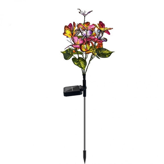 Bouanq Solar Garden Light Creative Wrought Iron Kettle Shower Floor Lamp Outdoor Garden Decoration