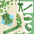 thumbnail image 1 of Bouanq St. Patrick's Day Ribbon Irish Shamrock Fabric Ribbon Shamrock Craft Ribbon Green Wired Ribbon for DIY Hair Bows Wreath Sport Lanyards Wrapping Party Decoration Sewing for National Day, 1 of 7