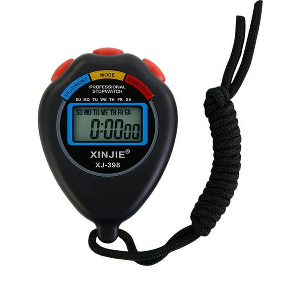 Bouanq Stopwatch Stop Watch LCD Digital Professional Chronograph Timer Counter Sports