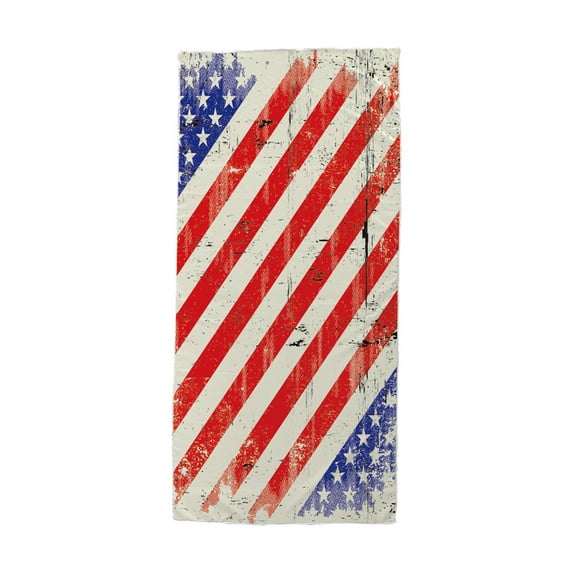 Bouanq Swimming Pool Accessories American Flag Beach Towel Oversized USA Beach Towels Lightweight Striped Pool SPA Towels Quick Dry 60x30 Inch Travel Beach Towels Pool Supplies