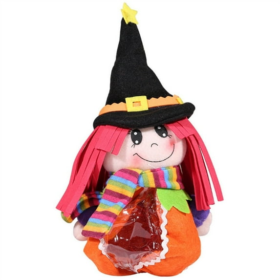 Chmadoxn Halloween Children's Dress Up Toys Halloween Witch Candy Zipper Bag