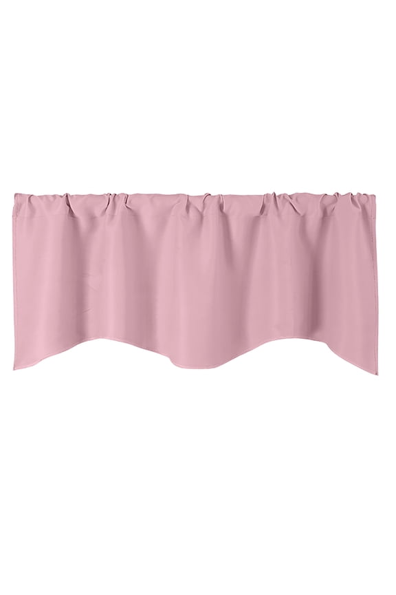 Valance Rod Pocket Window Treatment Blackout Thermal Insulated Solid Short Curtain Topper Valances for Kitchen Living Room Bedroom, 1 Panel