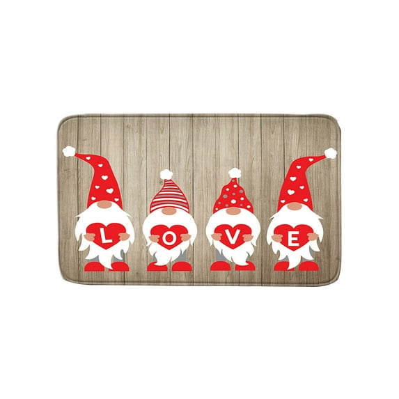 Bouanq Valentine's Day Door Mat, for Indoor Outdoor, Easy Clean, Low Maintenance, Low-Profile Mats for Entry, Patio, High Traffic Areas, Wipe Yours Paws,40 x 60cm