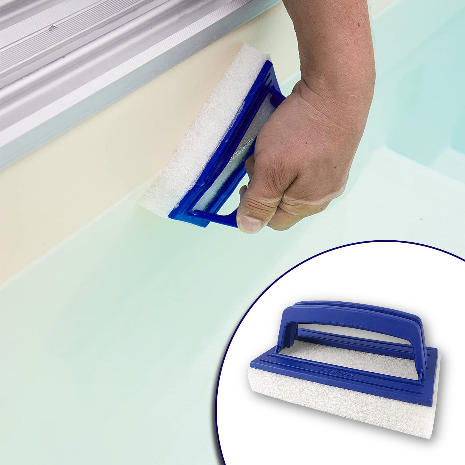 Bouanq Waterline Scrubber Clean Sponge Brush Hot Tub Scum Line Cleaner