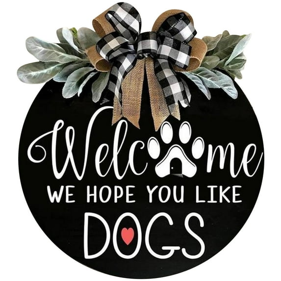 Bouanq Welcome Door Hanger Door Decoration Door Wreath Front Door Wreath Decor Festival Wedding Decor