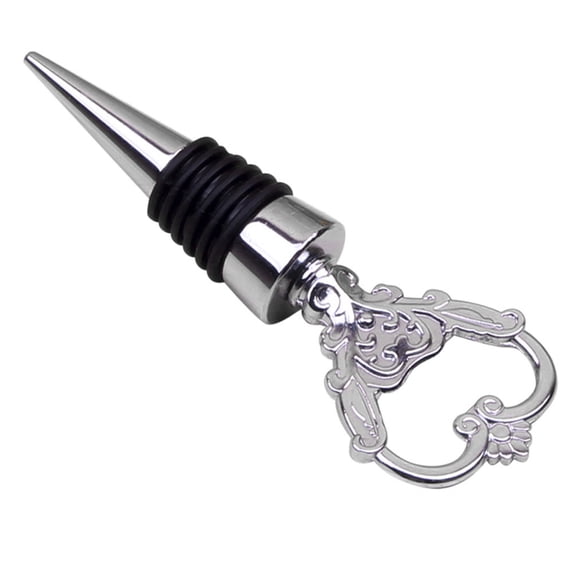 Bouanq Wine Bottle Stopper Wine Stainless Steel Love Design Heart Shape with Crystal Glass Wine and Beverage Bottle Stopper and Wine Preserver
