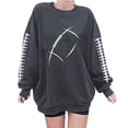 thumbnail image 1 of Bouanq Women's Football Game Day Print Casual Sweatshirt Football Grandma Sweatshirt Football Lover, 1 of 7