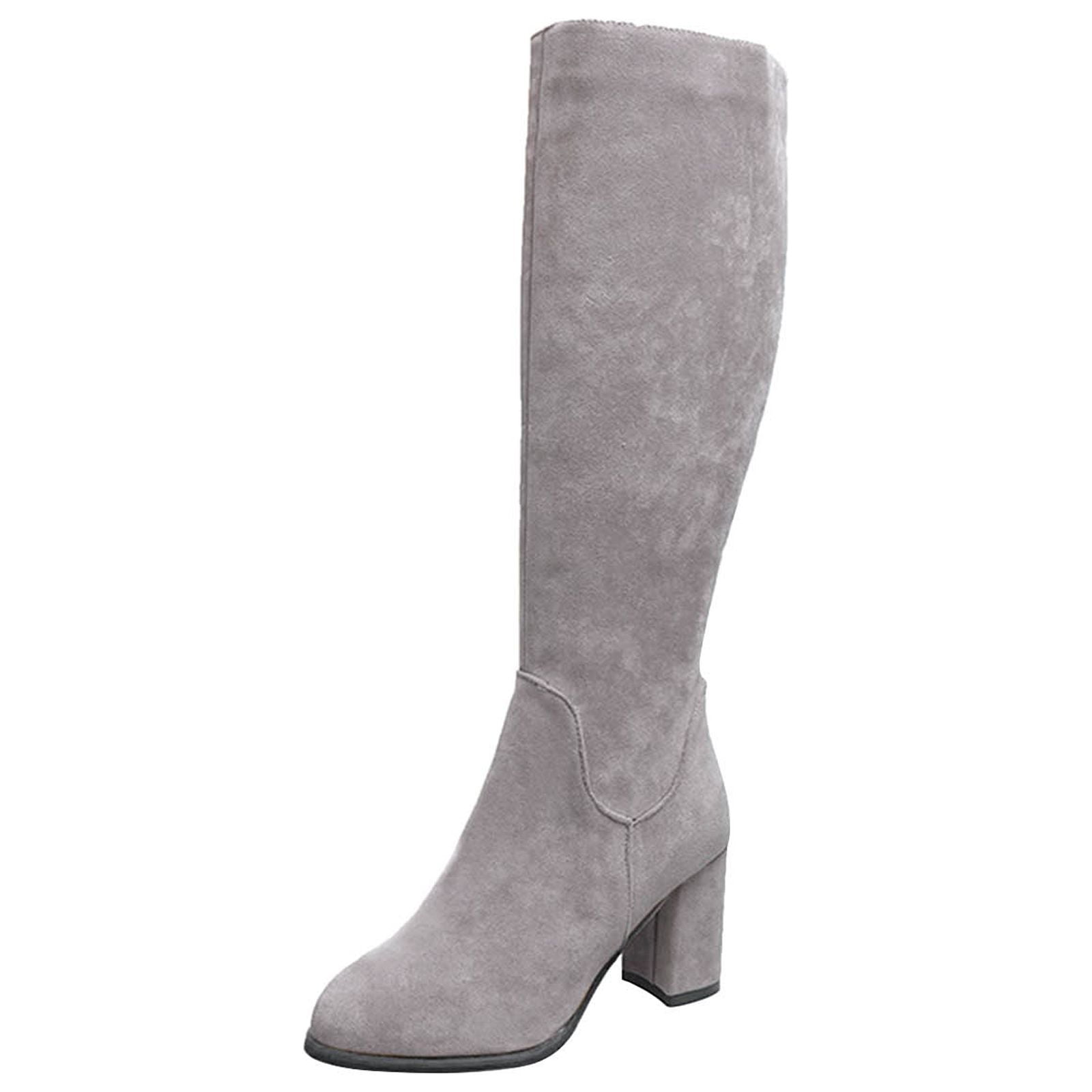 slouchy suede knee high boots