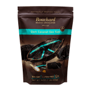Bouchard Belgian Dark Chocolate with Caramel & Sea Salt | Individually Wrapped Napolitains | 16 OZ Bag