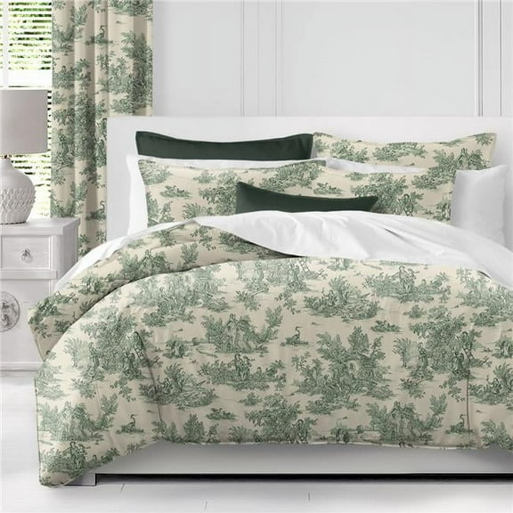 Bouclair Coverlet & 2 Pillow Shams Set, Green - California King Size - 3 Piece