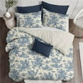 thumbnail image 1 of Bouclair Duvet Cover & 2 Pillow Shams Set, Blue - California King Size - 3 Piece, 1 of 1