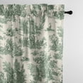 thumbnail image 1 of Bouclair Green Pole Top Drapery Panel - Pair 50"x84", 1 of 5