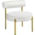 Boucle Accent Chair, Modern Tufted Vanity Chair, Cozy Sherpa Barrel