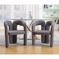 thumbnail image 1 of Boucle Accent Chairs Set of 2, Modern Upholstered Barrel Dining Chair - Fabric Living Room Chairs,Comfy Barrel Side Chair Lounge Arm Chair for Living Room,Kitchen, Dining Room, 1 of 8