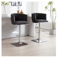 Boucle Bar Stools Set of 2, Swivel Counter Height Barstools with Woven