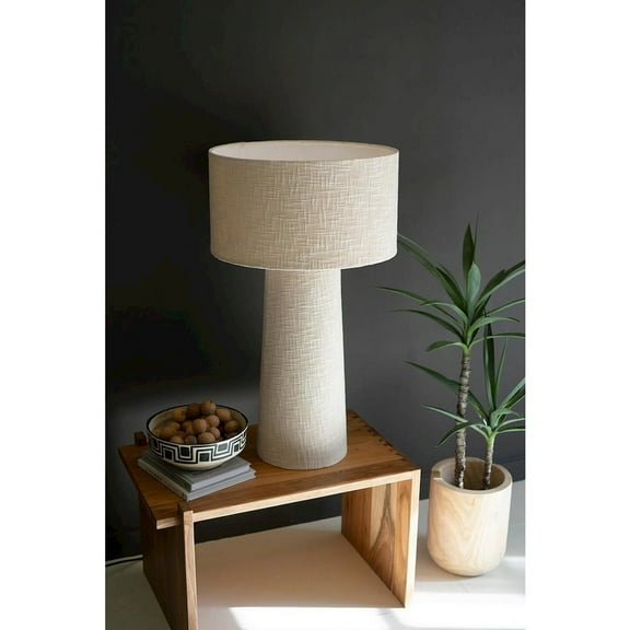 Boucle Fabric Table Lamp with Shade
