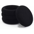 thumbnail image 1 of Boucle Ottoman with Storage Black, Small Round Footrest Stool with Removable Lid, Upholstered Sherpa Vanity Chair for Bedroom Entryway, 1 of 13