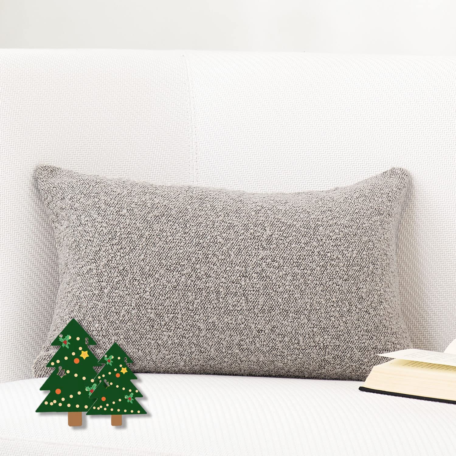 Boucle Pillow Covers 24x24 Luxury Throw Pillow Covers Decorative Pillows  for Bed Sofa Pillows for Living Room Accent Couch Pillows Soft Cushion  Case, 1PC, Buttery Cream 