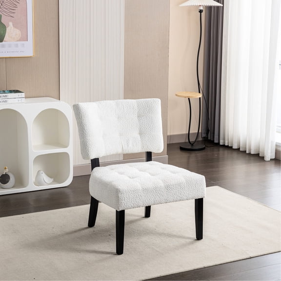 Boucle Tufted Accent Chair with Oversized Seating / Comfortable for Reading, TV, Relaxing in Multiple Rooms