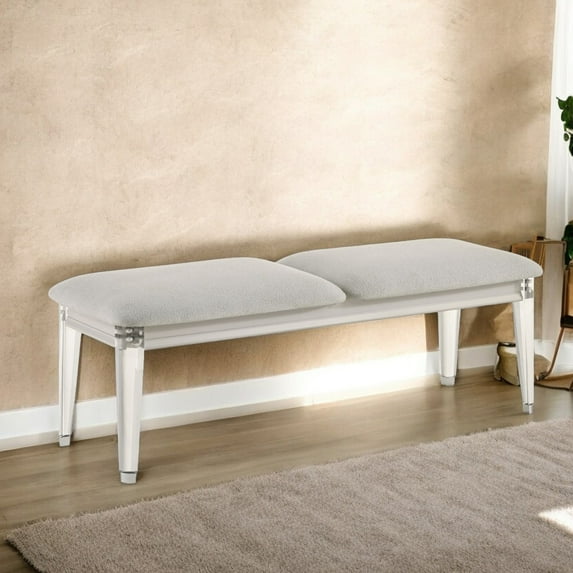Boucle Upholstered Bench | 220lbs Weight Capacity | Reliable and Functional Seating