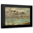 thumbnail image 1 of Boudin, After Eugene 18x15 Black Modern Framed Museum Art Print Titled - The Coast at Trouville, 1 of 5