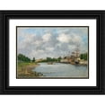 thumbnail image 1 of Boudin, Eugene 18x14 Black Ornate Wood Framed with Double Matting Museum Art Print Titled - View of the Port of Saint-Valery-sur-Somme, 1 of 4