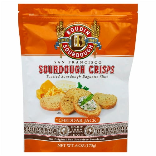 Boudin Sourdough Crisps Cheddar Jack 6 oz (Pack Of 11)