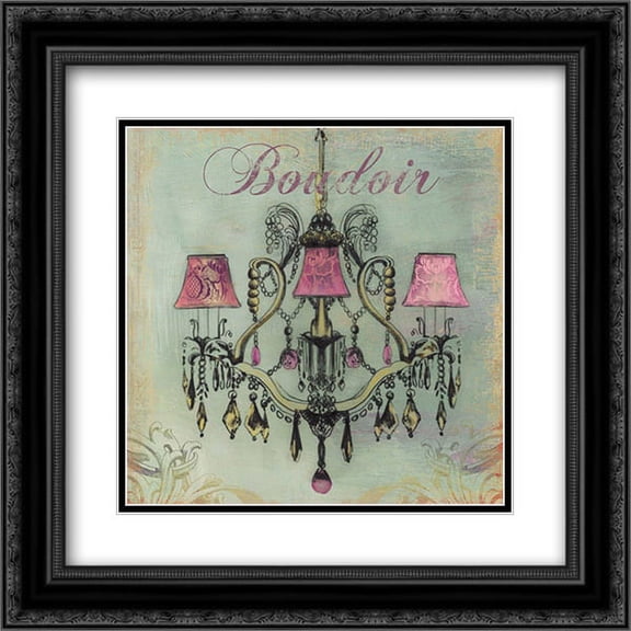 Boudoir - Mini 2x Matted 20x20 Black Ornate Framed Art Print by Wilson, Aimee