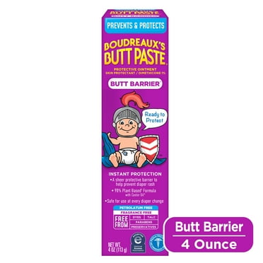 Boudreaux's Butt Paste Butt Barrier Diaper Rash Prevention Cream, Ointment for Infant, 4 oz